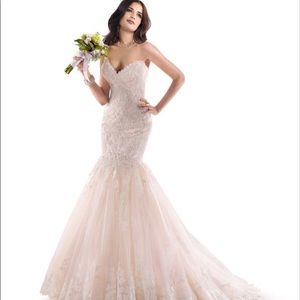 NEVER WORN blush Maggie Sotero gown custom bolero